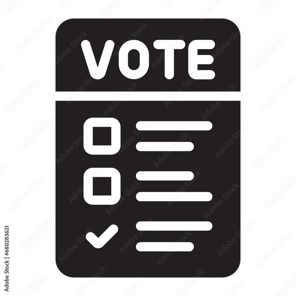 ballot glyph icon ballot glyph icon