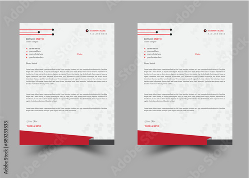 Corporate modern letterhead design template