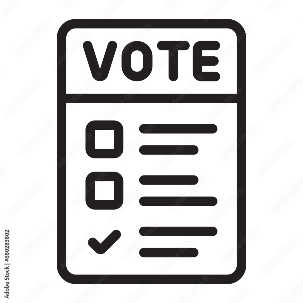 ballot line icon ballot line icon