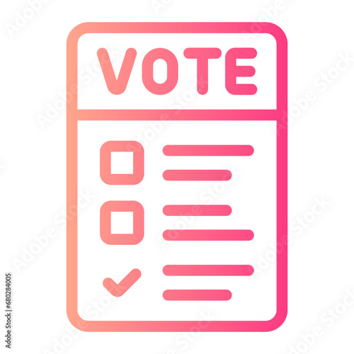 ballot gradient icon