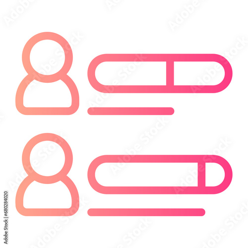 counting gradient icon