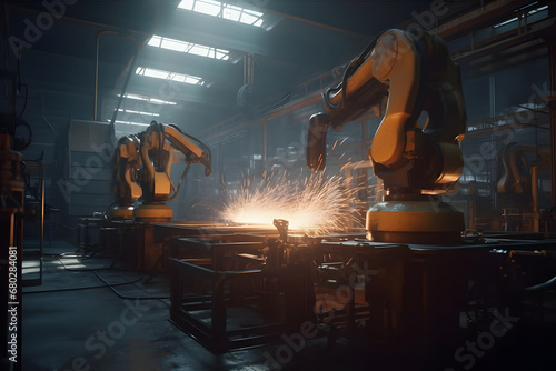 welder working in a factory. 