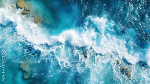 Rough Seas Symphony: A Drone's View of Ocean Majesty and Splashing Waves - created with generative AI