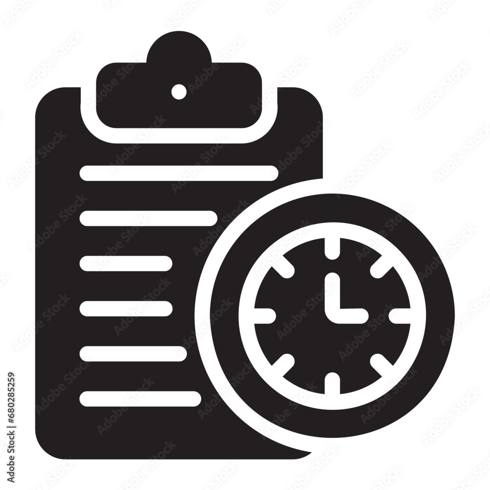 time planning glyph icon time planning glyph icon