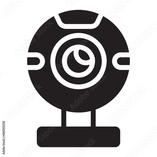 web cam glyph icon
