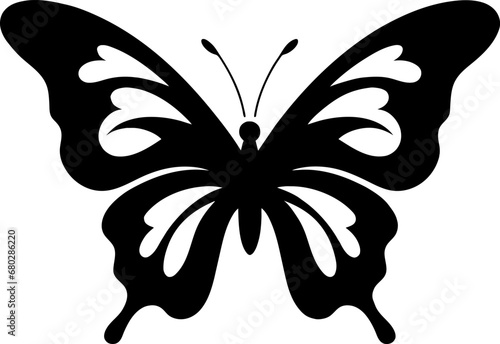 butterfly silhouette wings vector logo