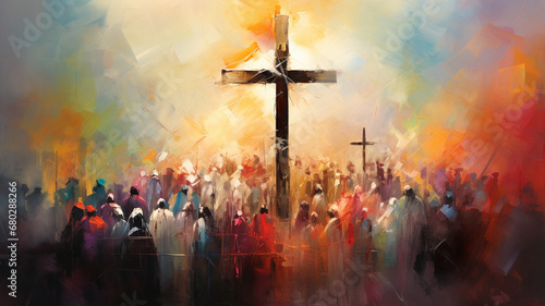 Canvastavla Jesus Christ on the cross