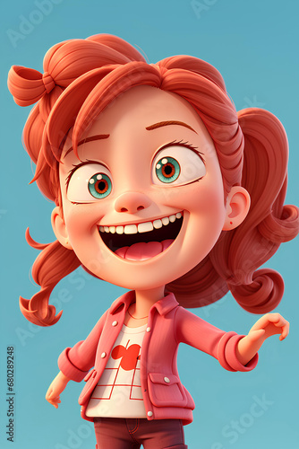 cartoon funny girl, generated by AI
