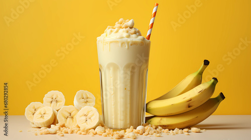banana milshake ad, banana milkshake fresh, delicious tasty, tasty milkshake, fresh milkshake, banana, milkshake, blend, ice cream, frozen yogurt,  photo
