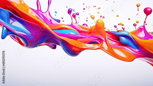 Colorful multicolor background. Dynamic shape. Brightly colored polymer surface with wavy shape.