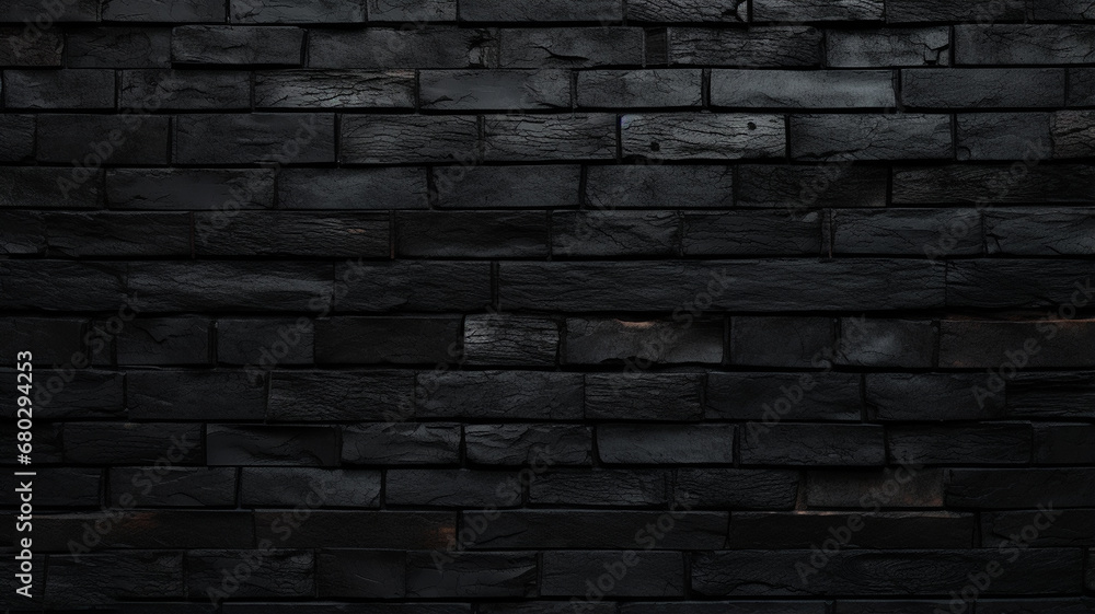 black brick wall texture