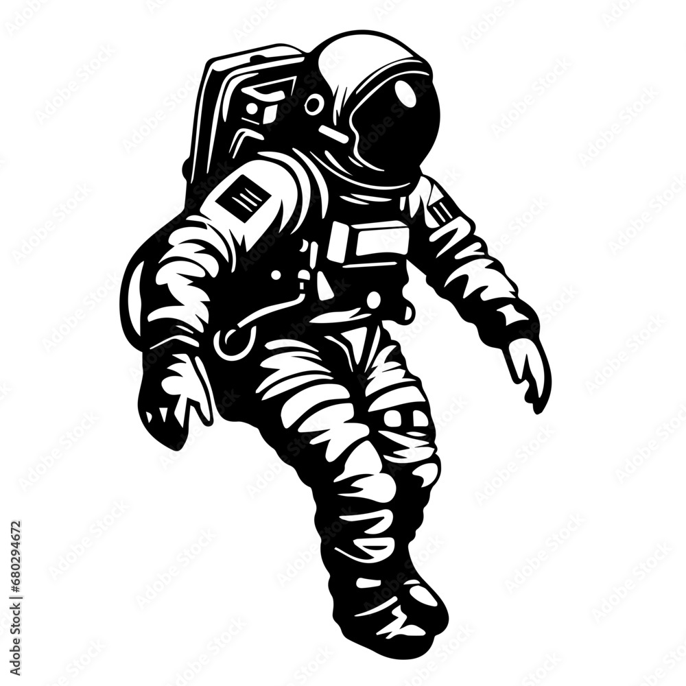 Adventurous Astronaut Vector Illustration Adventurous Astronaut Vector Illustration