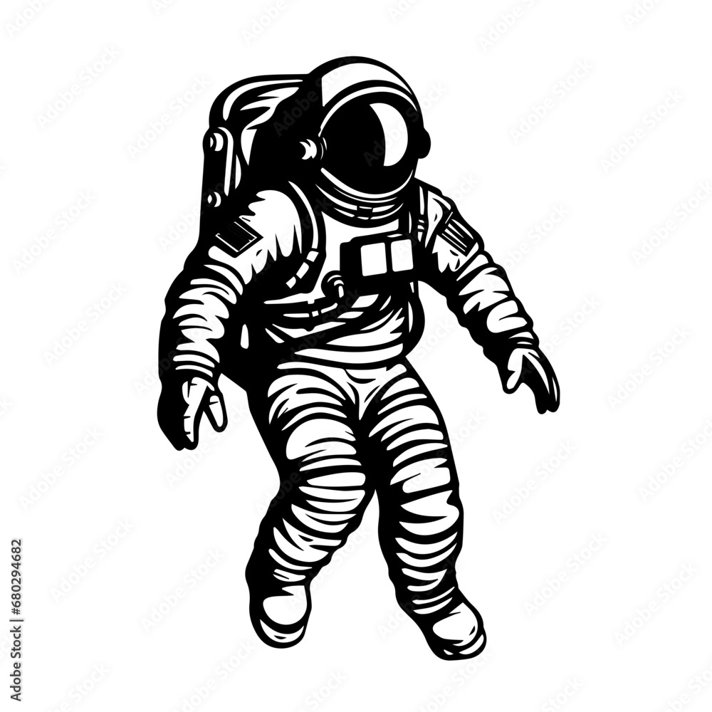 Adventurous Astronaut Vector Illustration
