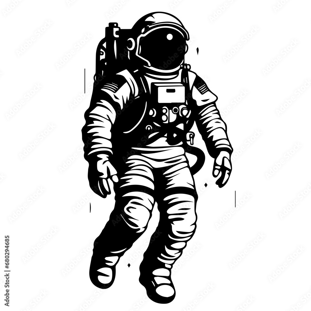 Adventurous Astronaut Vector Illustration Adventurous Astronaut Vector Illustration