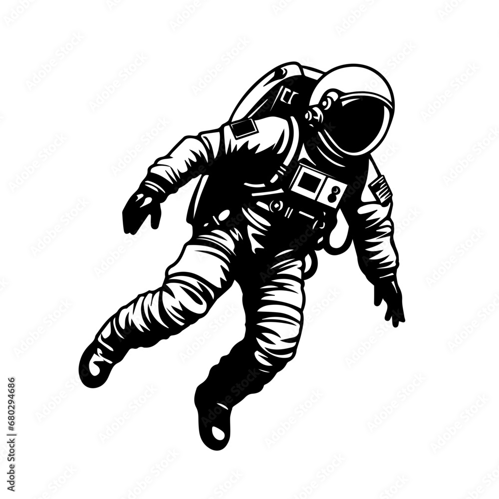 Adventurous Astronaut Vector Illustration