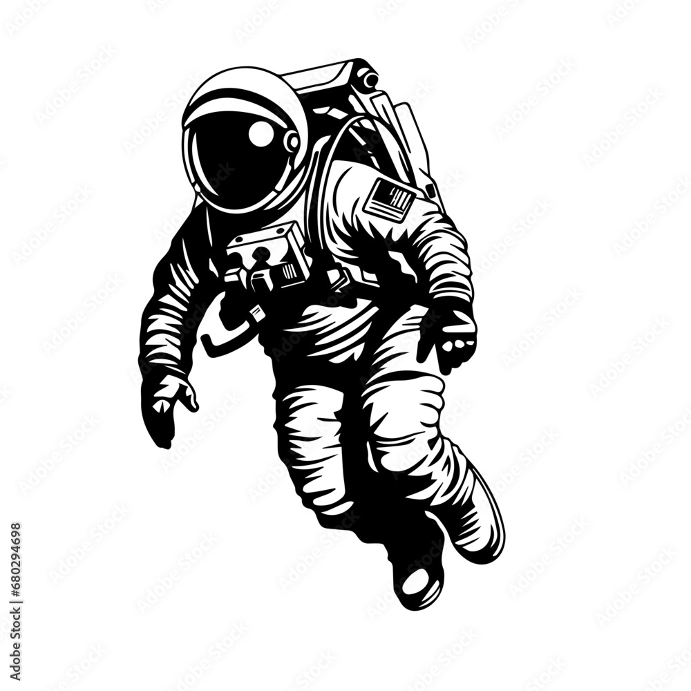 Adventurous Astronaut Vector Illustration Adventurous Astronaut Vector Illustration