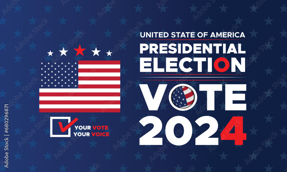 Vote 2024. Presidential election day in united states. Election 2024