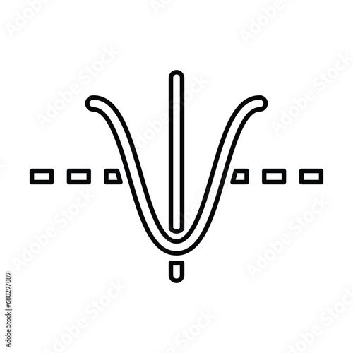Parabola Icon In Outline Style