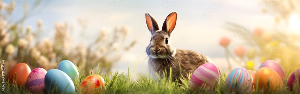 Fototapeta premium Easter bunny in the grass.