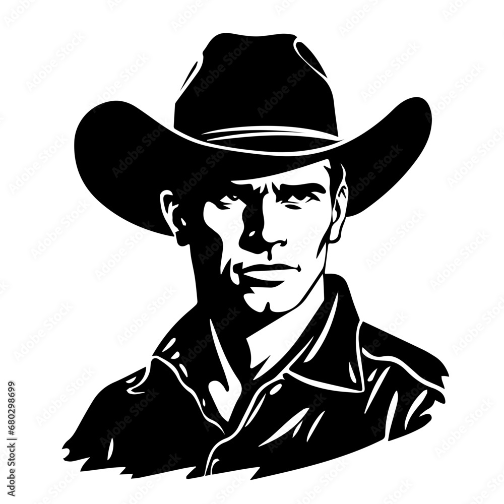 Western Cowboy Vector Illustration Western Cowboy Vector Illustration