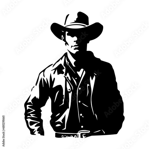 Western Cowboy Vector Illustration