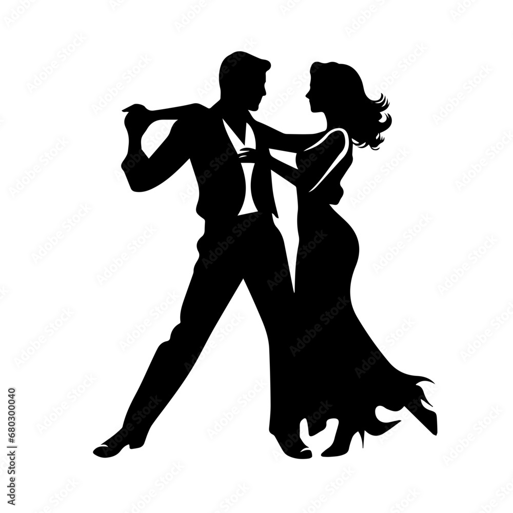 Energetic Dance Couple Vector Illustration Energetic Dance Couple Vector Illustration