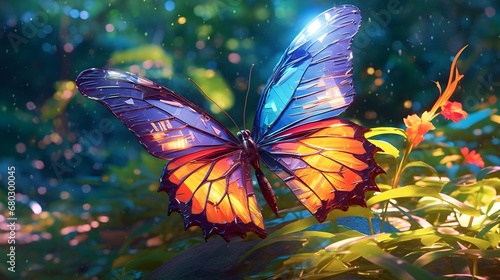 a colorful butterfly wallpaper © Kamran