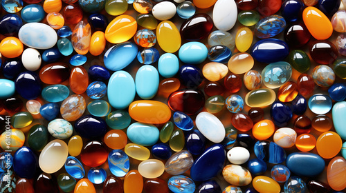 assortment of beads in various sizes, shapes and colors