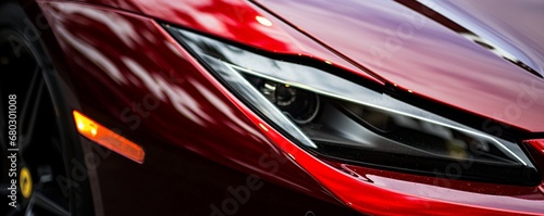 Highlight the even, unblemished surface of a brand new sports car's hood. © ZUBI CREATIONS