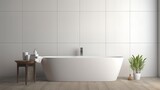 Minimalist Tiles: A bathroom wall adorned with minimalist tiles, creating a clean and contemporary look.