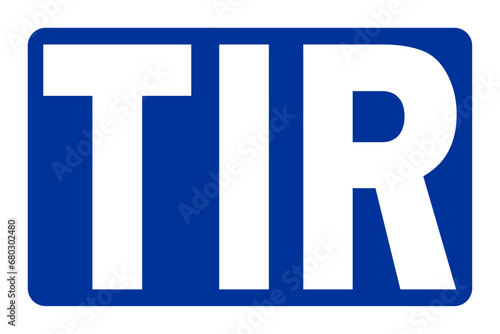 Vector graphic of TIR plate for transportation of goods