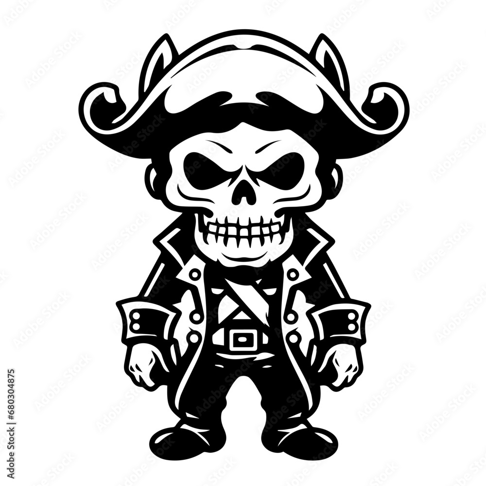 Skeleton Pirate Adventure Vector Illustration Skeleton Pirate Adventure Vector Illustration