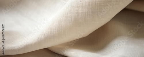 Show the fine details of a crisp, clean linen fabric with a smooth surface.