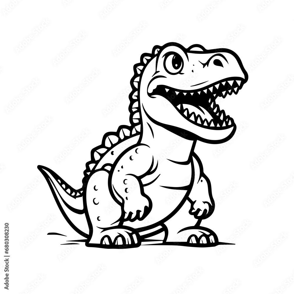 Playful Dinosaur Illustration Vector Playful Dinosaur Illustration Vector