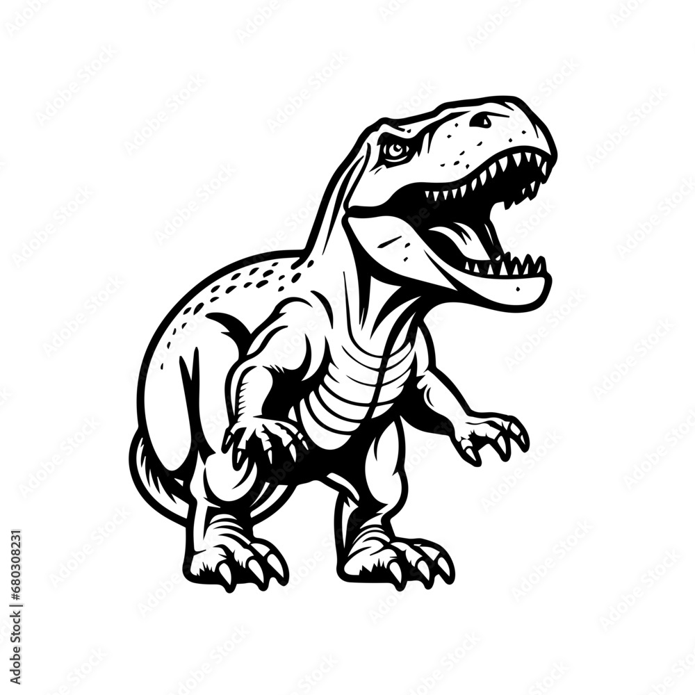 Playful Dinosaur Illustration Vector Playful Dinosaur Illustration Vector