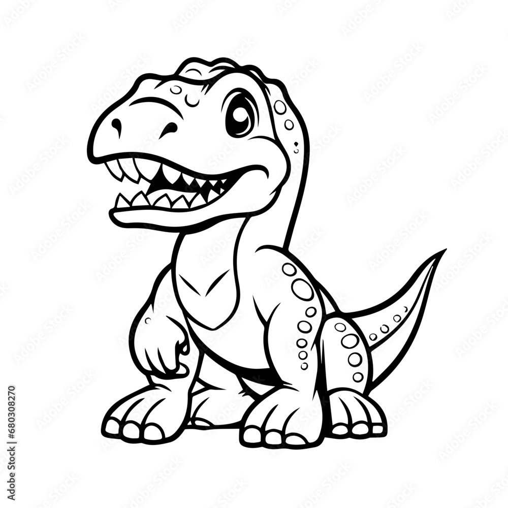 Playful Dinosaur Illustration Vector Playful Dinosaur Illustration Vector