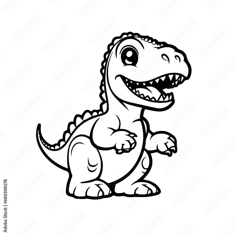 Playful Dinosaur Illustration Vector Playful Dinosaur Illustration Vector