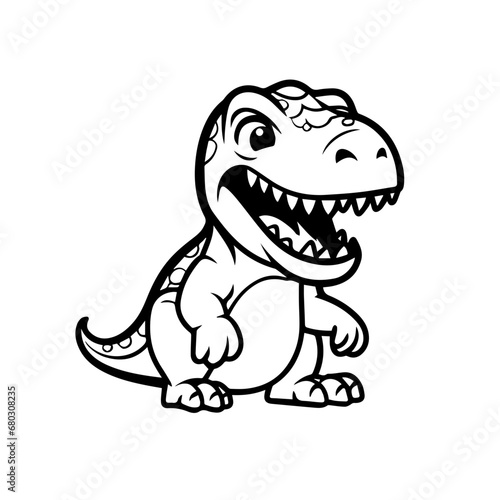 Playful Dinosaur Illustration Vector