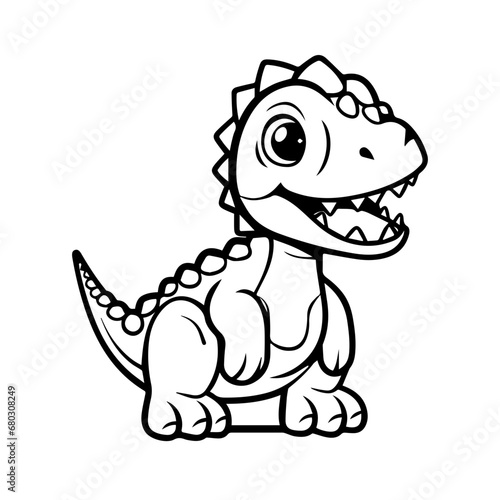 Playful Dinosaur Illustration Vector