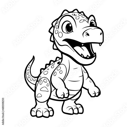 Playful Dinosaur Illustration Vector