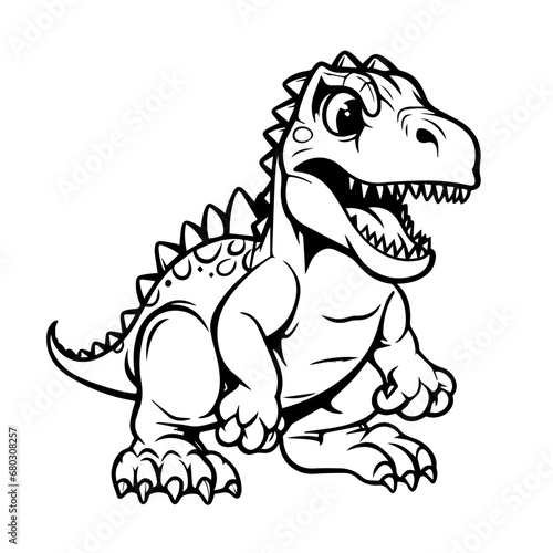 Playful Dinosaur Illustration Vector