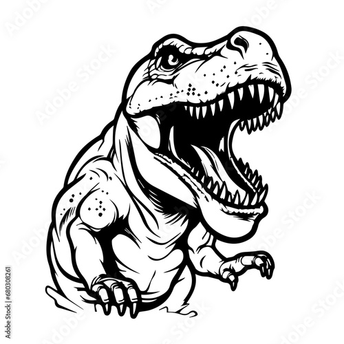 Playful Dinosaur Illustration Vector