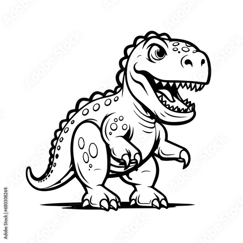 Playful Dinosaur Illustration Vector