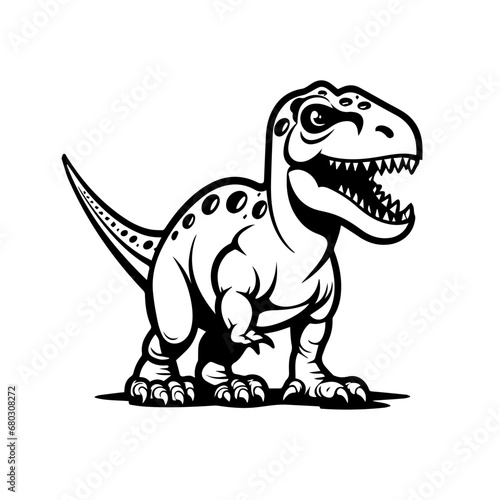 Playful Dinosaur Illustration Vector © Mateusz