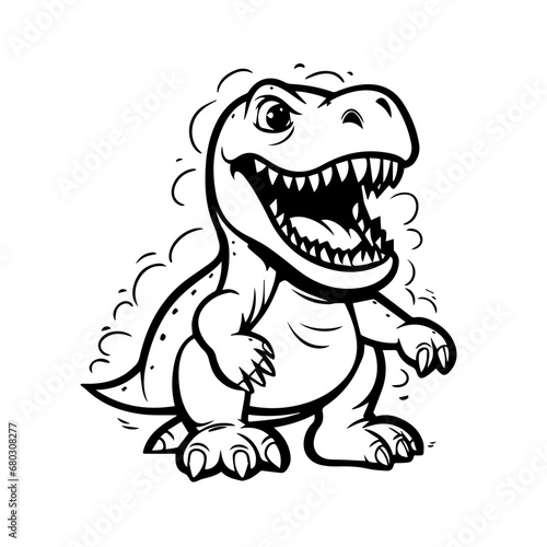 Playful Dinosaur Illustration Vector