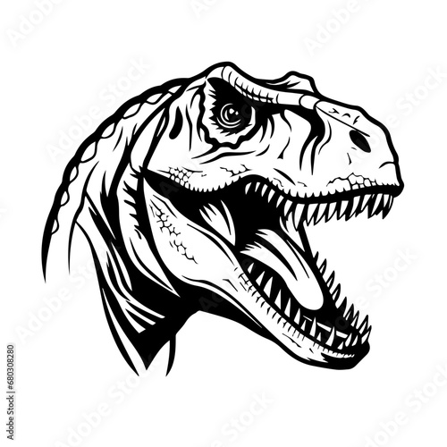 Playful Dinosaur Illustration Vector © Mateusz