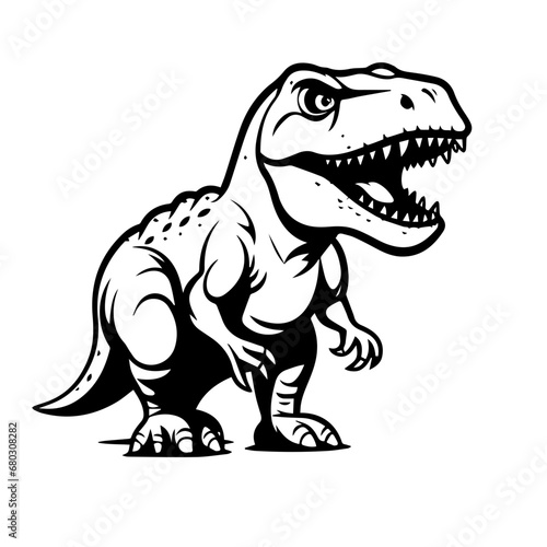 Playful Dinosaur Illustration Vector © Mateusz