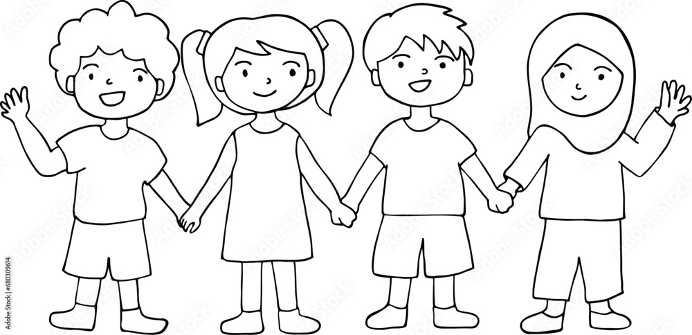 little kids holding hands together with friends little kids holding hands together with friends