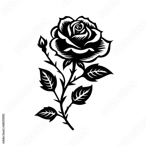 Elegant Rose Flower Vector Illustration