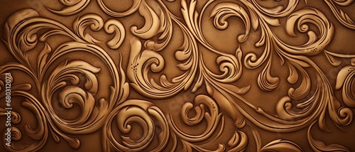 Bronze Filigree texture background ,gold Filigree texture . photo